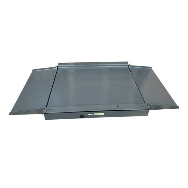 LESAK 4TU1010L-SP-DFWL, 2000kg/1kg, 1000x1000mm, lak (Lakovaná váha se sníženou vážní plochou včetně indikátoru a dvěma nájezdy)