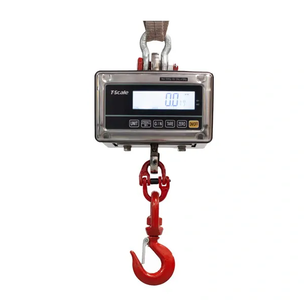 LESAK J1-RWS, 1,5t/0,5kg, nerez (Závěsná/jeřábová váha pro obchodní vážení s LCD displejem v nerezu)