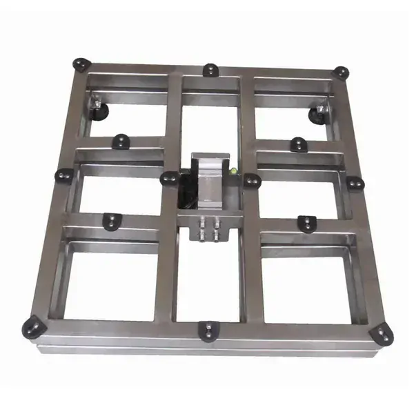 LESAK 1T8080NNRWS, 600kg/200g, 800x800mm (Můstková nerezová voděodolná váha s dvojím rozsahem a nerezovým vážním indikátorem RWS)