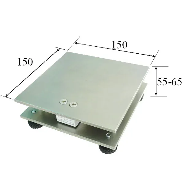 LESAK 1T1515NN, 6kg, 150x150mm, nerez (Vážní můstek v nerezovém provedení bez vážního indikátoru)