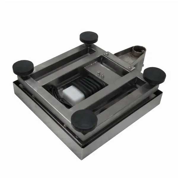 LESAK 1T5050NNRWS/DR, 15;30kg/5;10g, 500x500mm (Můstková nerezová voděodolná váha s dvojím rozsahem a nerezovým vážním indikátorem RWS)