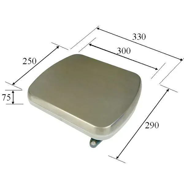 LESAK 1T2530PN, 15kg, 250x300mm, plast/nerez (Vážní můstek v plastovém provedení s nerezovým plechem bez vážního indikátoru)