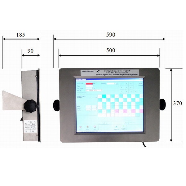 LESAK POSINOX 17IP54, IP-54, nerez, LCD (Průmyslový počítač s dotykovým monitorem 17", IP-54, včetně držáku na zeď)