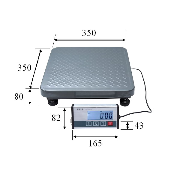 LESAK PS-B, 30kg/10g, 350x350mm (Balíková váha pro vážení nejen balíků ale i jiná kontrolní vážení)
