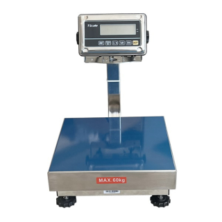 LESAK 1T3030NNRWS/DR, 30;60kg/10;20g, 300x300mm, nerez (Můstková nerezová voděodolná váha s dvojím rozsahem a nerezovým vážním indikátorem RWS)