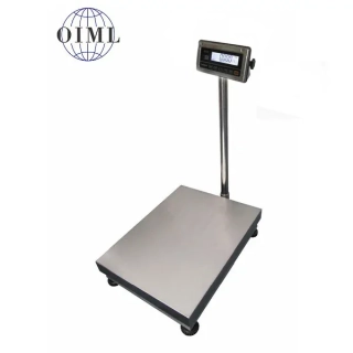 LESAK 1T4560NNRWS/DR, 60;150kg/20;50g, 450x600mm (Můstková nerezová voděodolná váha s dvojím rozsahem a nerezovým vážním indikátorem RWS)